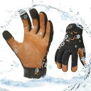 防水防寒手袋 -20℃ or -20℃以上に 作業用革手袋 羊革 3D立体 羊革 柔軟 耐摩耗 Light Duty メカニックグローブ(1双入,Size L,...