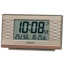 クロック( Clock) 置き時計 ピンクゴールド 本体サイズ:7.8×13.5×3.8cm 目覚まし時計 電波 デジタル SQ791P(3)