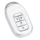 N-BOX カスタム JF5 JF6 キーケース 適合ホンダ 新型ステップワゴン キーカバー NBOX JF5 JF6 シビック ZR-V ヴェゼル キーホルダー 両側スライドドア (シルバーホワイト)