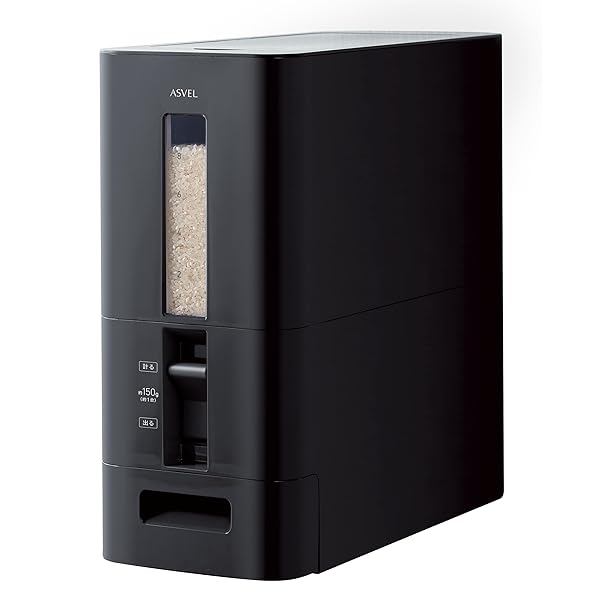 米びつ お洒落 無洗米対応 S計量米びつ 分解できる 12kg 黒 丸洗い可能