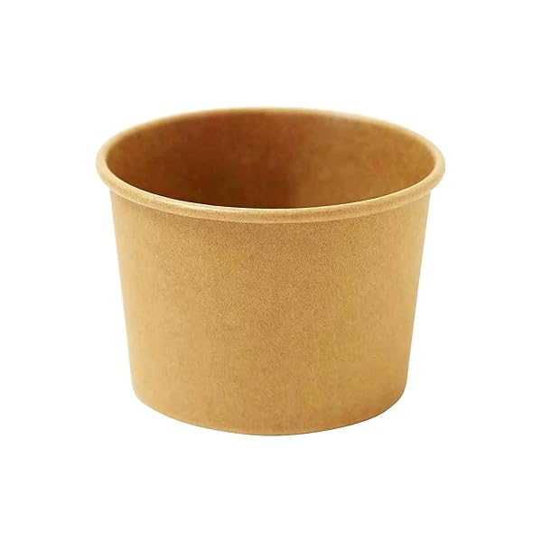 使い捨て容器 フードカップ 業務用 50個 105ml 3.5オンス 未晒し ブラウン 水や油に強い 内側ラミネー..