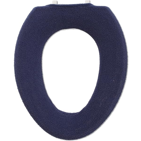便座カバー エトフ トォワ O型 ネイビー 抗菌 防臭2. ネイビー約16×35×2cm
