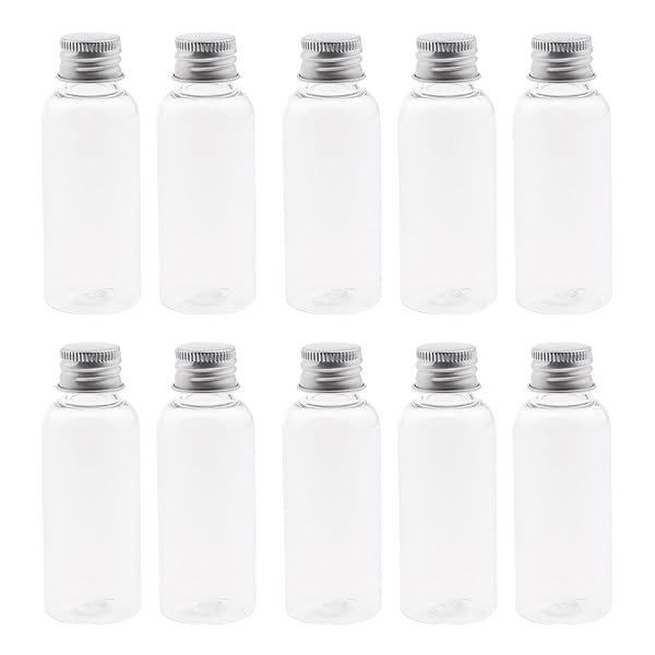 小瓶 ミニボトル 小物入れ 保存容器 小分け 50ml 10個セット スボトル 調味料ボトル ガラスボトル PETプラスチック製 丸薬、小物、液体などの保管，party、喫茶店、結婚式