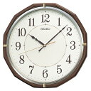 クロック( Clock) 掛け時計 電波 アナログ 茶メタリック 305×305×47mm KX274B