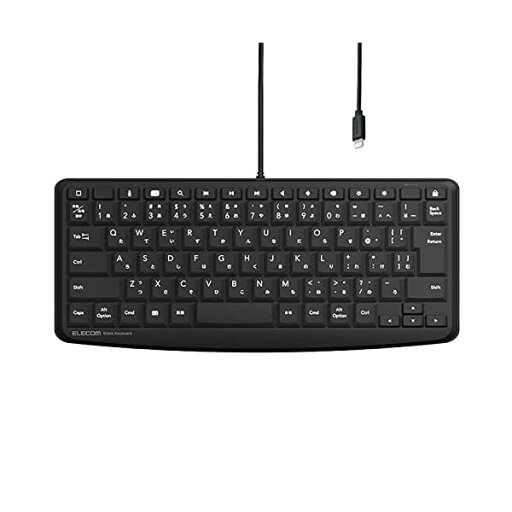 有線キーボード Lightningコネクタ JIS配列 メンブレン 静音 ブラック TK-LCM02BK 有線キーボード Lightningコネクタ JIS配列 メンブレン 静音 ブラック TK-LCM02BK
