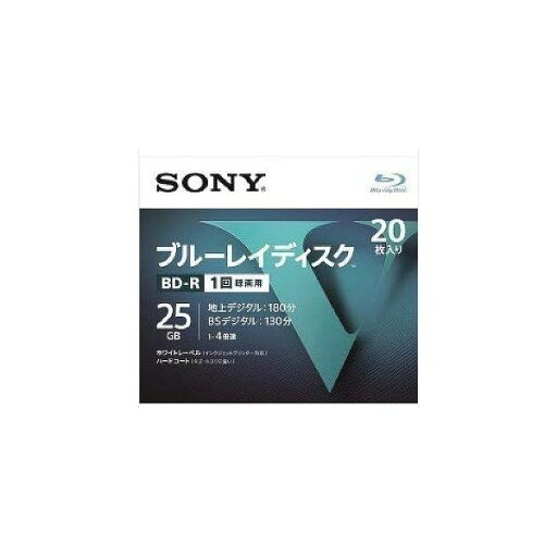 ブルーレイ BD-R 1回録画用 25GB Vシリーズ 20BNR1VLPS4 (20枚入) ブルーレイ BD-R 1回録画用 25GB Vシリーズ 20BNR1VLPS4 (20枚入)