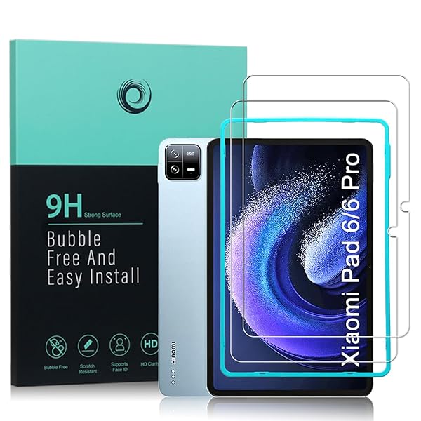 ガラスフィルム Xiaomi Pad 6/Xiaomi Pad 6 Pro（11インチ）用スクリーンプロテクター 強化ガラス2枚[指紋読み取り 取り付け簡単]