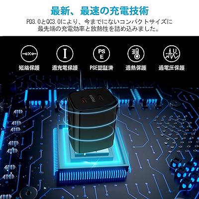 急速充電器 iPhone16 plus ACアダプター Type-C 充電器 純正 USB PD2ポート 25W タイプc コンセント PSE ac式充電器 PPS急速協議対応iPhone15/15Plus/15Pro/15Pro MAX iPhon