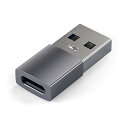 Type-A (オス) to Type-C (メス) 変換アダプタ (標準USB-Aポート付きのiMac, MacBook, PCなど対応) (スペースグレイ)(2)