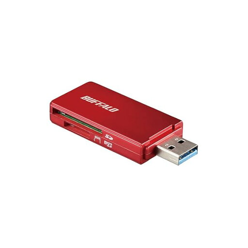 BUFFALO USB3.0 microSD/SDカード専用カードリーダー レッド BSCR27U3RD BUFFALO USB3.0 microSD/SDカード専用カードリーダー レッド BSCR27U3RD