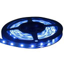LEDテープライト 300灯 12V 両端子 1チップ 薄型 非防水 単体 500cm 青色