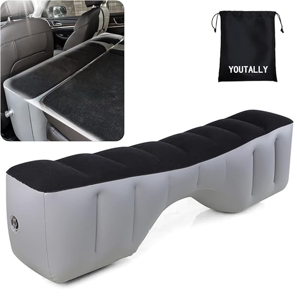 車中泊マット 後部座席 エアーベッド 車載 隙間埋め スペースクッション (高さ52cm 幅28cm 長さ130cm) ..