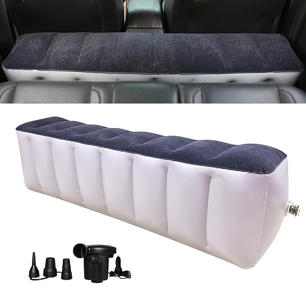 車中泊マット 後部座席 エアーベッド 車載 隙間埋め スペースクッション(高さ40cm 幅29cm 長さ130cm) ..