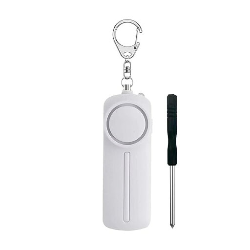 防犯ブザー【交換用ドライバー付き+単4電池付き】 防犯アラーム 130dB 大音量 LEDライト付き 防水 防犯ベル 小学生 男の子 女の子 子供 女性 シンプル 防犯 ブザー/ 防犯グッズ ランドセルに付ける(白) 防犯ブザー【交換用ドライバー付き+単4電池付き】 防犯アラーム 130dB 大音量 LEDライト付き 防水 防犯ベル 小学生 男の子 女の子 子供 女性 シンプル 防犯 ブザー/ 防犯グッズ ランドセルに付ける(白)