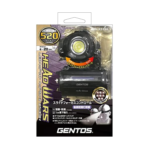 GENTOS LEDϥ֥åɼإåɥ饤 إåɥX533H