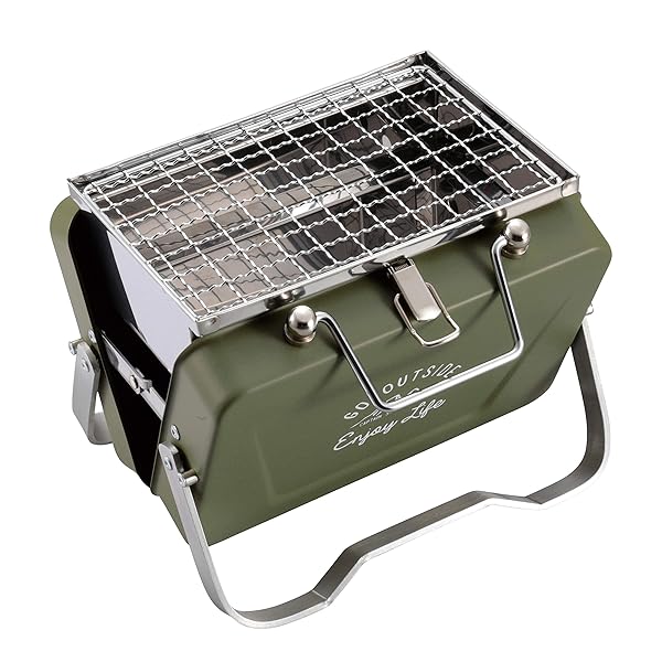 バーベキューコンロ グリル V型 卓上グリル B6型 オリーブ モンテ UG-81