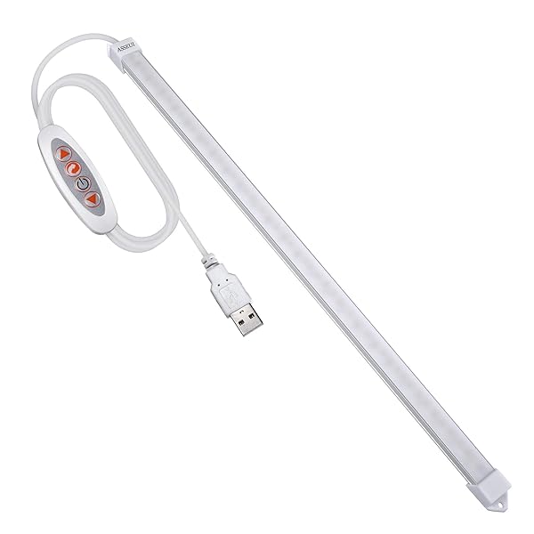 LED バーライト USB キッチン 蛍光灯 棚下 高輝度 直管形 電球色 昼白色 昼光色 三段階調色 無段階調光..