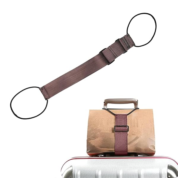 バッグとめるベルト バッグ 固定ベルト スーツケース固定ベルト 旅行便利グッズ 調整可能 荷物用弾力固定ベルト スーツケース バッグ バッグストッパー 固定 ずり落ち防止 軽量 便利グッズ 多用途工具 旅行便利 出張 26-40CM (コーヒー)