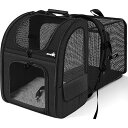 ペット猫 キャリーバッグ 猫用 犬用 リュック 猫 キャリー リュックメッシュ窓 通気性 拡張可能 2WAY ペット用バックパック 折り畳み お出かけ ドライブ 旅行 通院 防災 避難用 ペットキャリー ブラック XL(4)