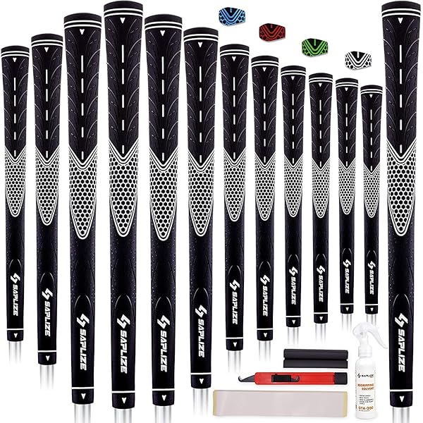 【13本交換キット】 セープライズ クラブグリップ 滑り止めラバー 摩耗しにくい （テープ15枚、カッター、ラバークランプ、溶剤、マニュアル）