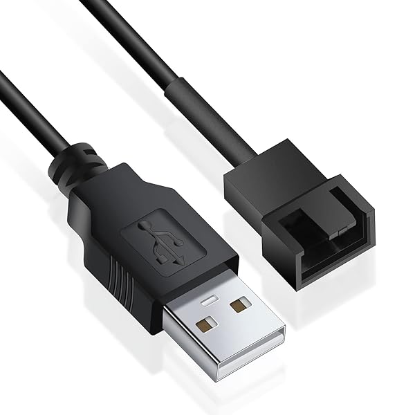 ファン用USB電源変換ケーブル 12V 昇圧タイプ ケースファンをUSB接続に変換 USB to FAN 3Pin / 4Pin 対応