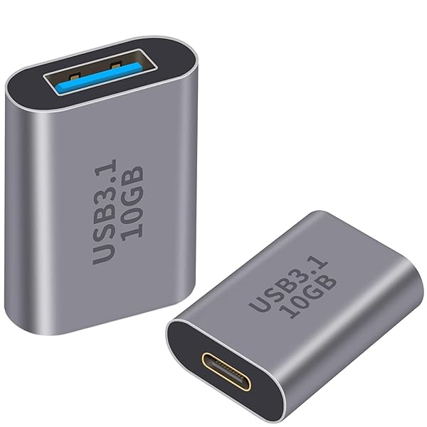 USB C to USB 3.1 変換アダプタ (Type C メス - USB A 3.1 メス) 最大10Gbps高速データ転送 OTG 延長アダプタ MacBook Pro/MacBook Air/その他 USB-C 端末用(1個セット)