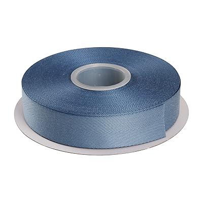 ITIsparkle ポリエステル綾リボンヘリンボーンテープ 幅25mm×22M巻 手芸 服飾 ラッピング ちょう結び リボン #338-アンティークブルー