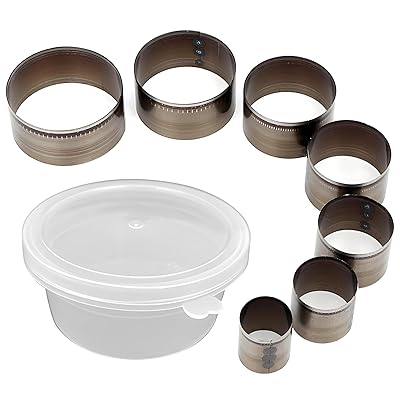 乐天商城 - 7点セット 皮革抜き工具 DIY手作り全鋼穴開け器 便利 多サイズ アイレットパンチ コインパンチツール（デザイン：オールスチール穴あけ器、サイズ：20/25/30/35/40/45/50mm、合計7点セット）