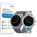 【3枚入り】対応 FOSMET LGW6 スマートウォッチ 1.43インチ スクリーン保護フィルム, 丸型 メンズ LGW6 強化ガラス保護フィルム 高透過率 ...