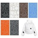 ナイロン用補修シート ダウンジャケット 補修布 補修パッチ 6枚セット 6色 テント補修シート 服の補修に 衣類の破れ 貼付パッチ 洗濯可能 ジャケット 雨傘 テント 寝袋等の補修用 手芸 装飾