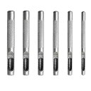 穴あけポンチ 6サイズ 2.5mm/3mm/4mm/5mm/6mm/7mm ハトメ抜き 丸形 円型 スチール製 打ち具 革 穴あけ道具 中空 ベルトポンチ 工具...