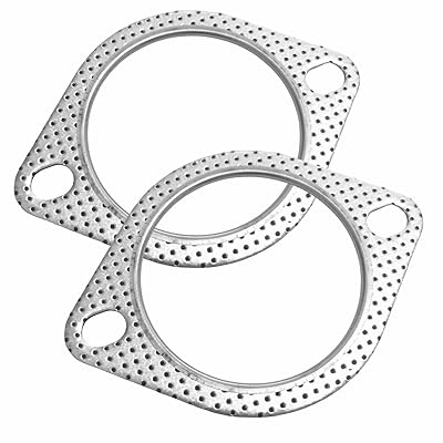 マフラーガスケット 2枚入り φ77 ターボガスケット 排気ガスケット フランジガスケット 金属リング セラミック マフラーガスケット マフラーオートバイ用 エンジン カバー ガスケット汎用 厚さ2mm