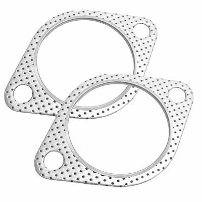 マフラーガスケット 2枚入り φ70 ターボガスケット 排気ガスケット フランジガスケット 金属リング セラミック マフラーガスケット マフラーオートバイ用 エンジン カバー ガスケット汎用 厚さ2mm
