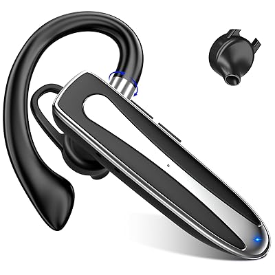 【新登場 Bluetooth 5.3】ヘッドセット イヤホン 片耳 ブルートゥース 耳掛け式 片耳 最大16時間連続使用 ワイヤレスイヤホン 左右耳兼用 ハンズフリー通話可 マイク内蔵 SIRI/ミュート機能 CVC8.0ノイズキャンセリング 快適装