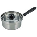 片手鍋 ラーメン鍋 16cm ふきこぼれにくい ガラス蓋付 IH対応 ステンレス VR-8184 シルバー