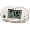 クロック( Clock) 置き時計 薄ピンクゴールド 本体サイズ: 8.1×15.9×4.9cm 目覚まし時計 電波 デジタル 温度 湿度 表示 SQ795G(3)