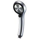 シャワーヘッド レイニーメタリック 手元ストップ 節水率50% 極細水流 勢いアップ 黒 PS313-81XA-CD