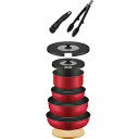 デュラブルシリーズ 取っ手のとれるフライパン9点セットAA IH対応 レッド KSA-9A R(3)