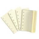 メモ帳リフィル ミニ6穴【4冊セット】 5mm方眼罫 システム手帳リフィル 手帳リフィル a7 ポケットサイズ クリーム 180枚 ノート