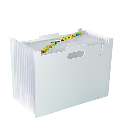 Tumosando ドキュメントスタンド ヨコ A4タテ 加厚発泡PP 13ポケット ジャバラファイル 持ち運び 区分けラベル付き アコーディオンファイル 大容量 書類ケース 伸縮ファイル 自立式 書類収納