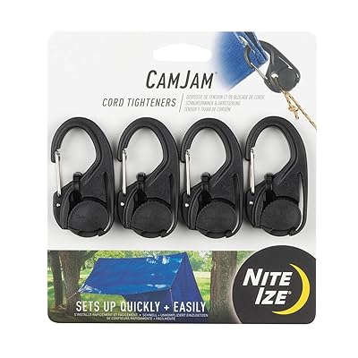 カムジャム ロープタイトナー 自在金具 簡単 ロープ 長さ調整 ロープテンショナー テントアクセサリー
