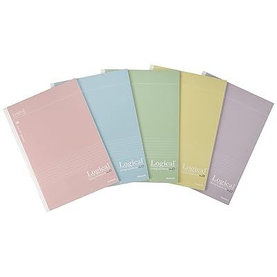 スイングロジカル 抗菌表紙ノート セミB5/B罫/30枚 スモーキーカラー 5冊パック NB514B-5P