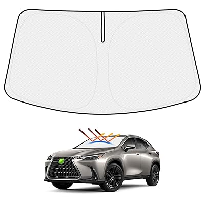 【ハンドル日よけカバー付き】 レクサス NX 2代目 サンシェード フロントガラス用 NX250 NX350 NX350h ..