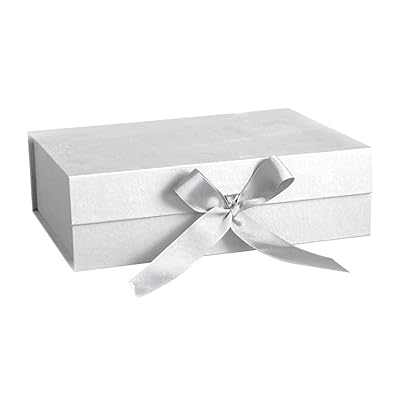 プレゼントボックス 飾り 高級 大容量 蝶結び gift box 長方形 包装 贈り物 結婚式 ラッピング プレゼント用品 装飾 ギフトボックス (ホワイト)