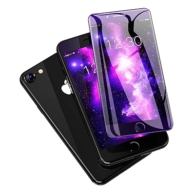 【ブルーライトカット】 iPhone SE 第2世代 ガラスフィルム 全面保護 iphoneSE第2世代 保護フィルム ブルーライト iphoneせ2 ガラスフィルム アイフォンSE2 用 フィルム 【2枚セット/目の疲れを軽減】