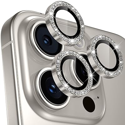 【4枚入り】レンズカバー iPhone16 Pro/16 Pro Max用 カメラフィルム キラキラ アイフォン16 Pro/16 Pro Max用 カメラ保護 ピカピカ アルミ合金 9H強化ガラス キズ防止 黒縁取り 露出オーバー防止 超高透過率