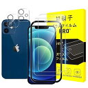 【2枚強化ガラス+2枚レンズ保護+ガイド枠】 対応 iPhone12mini ガラスフィルム ガイド枠付き 対応 iphone 12 mini フィルム(2枚入り) + レンズフィルム (2枚入り) ガイド枠 指紋防止 アイホン 12 mini 強化