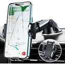 スマホホルダー 車 車載ホルダー ゲルサクションカップ/クリップ 2in1 携帯ホルダー 車 エアコン吹き出し口 360度回転 伸縮アーム 幅52mm~95mmの携帯電話に適しています 日本語マニュアル付き(黒)