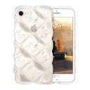 iPhoneSe ケース クリア ウェーブ 菱形バック いphone Se 6 6s 7 8 se2 se3 うねうね ケース 透明TPU キラキラ 菱形 凸凹...