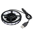 USB LEDテープライト 防水 (白ベース) 1チップ DC5V 50cm 白色(2)